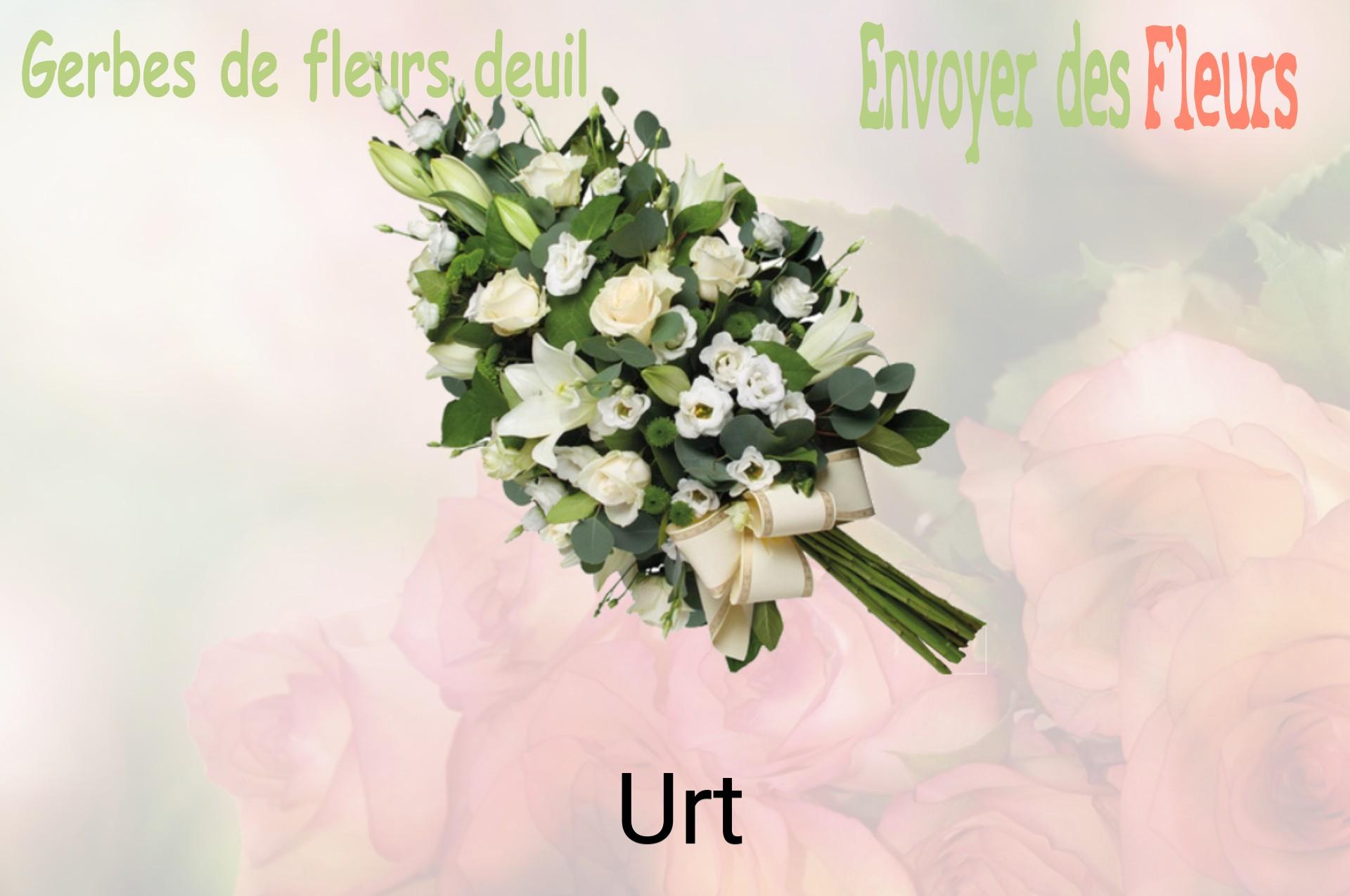Gerbe de fleurs de deuil livrée à Urt